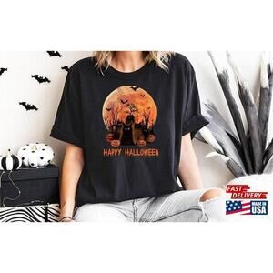 Witch Scary Halloween Shirt Ladies Funny Gift Shirt Friends Birthday Classic